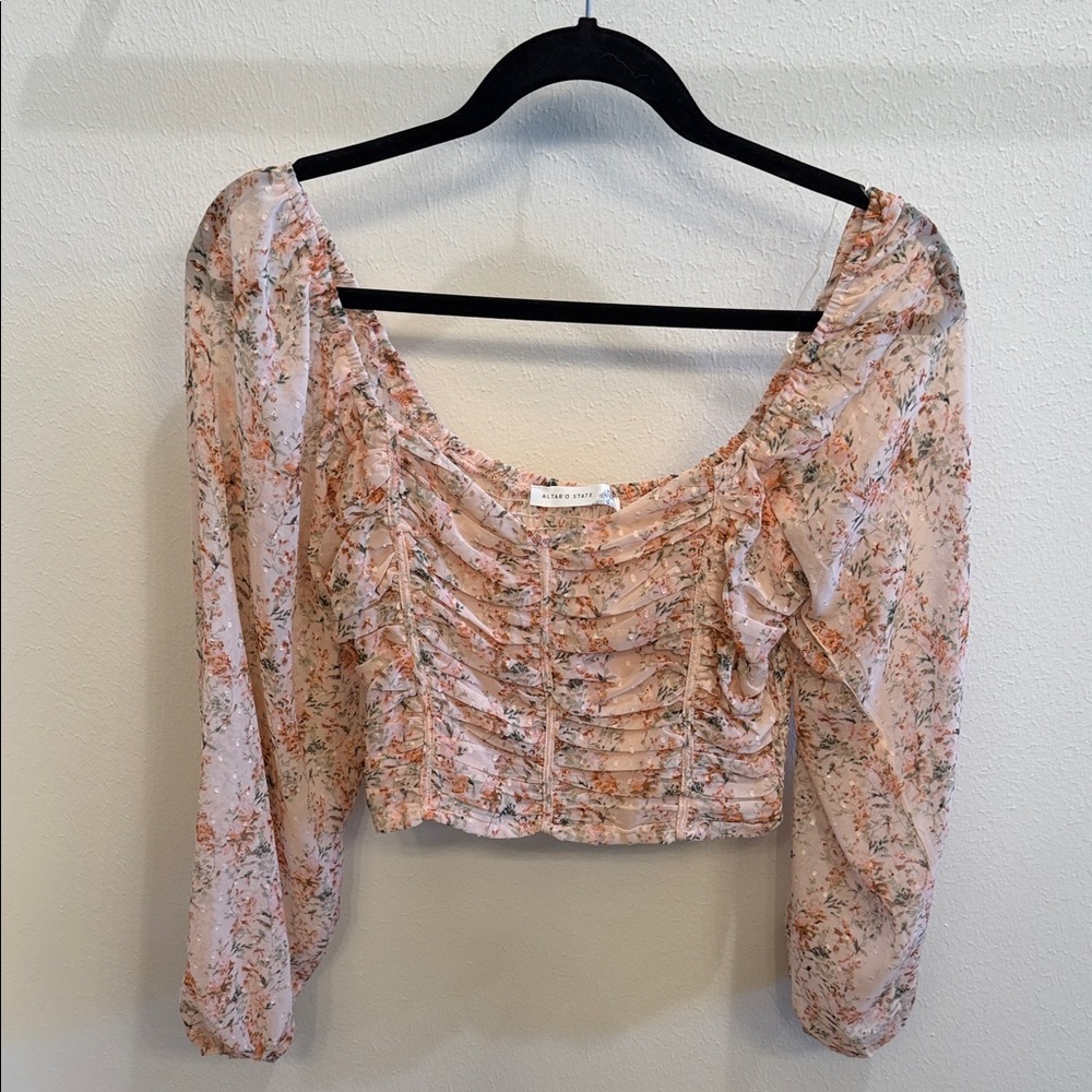 Altar’s State Floral Ruched Blouse